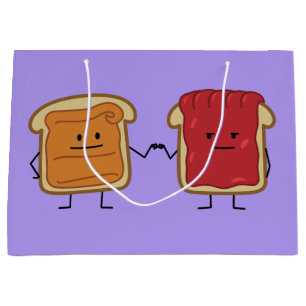 Peanut Butter en Jelly Fist Bump Vrienden toast Groot Cadeauzakje