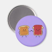 Peanut Butter en Jelly Fist Bump Vrienden toast Magneet (Voorkant / Achterkant)