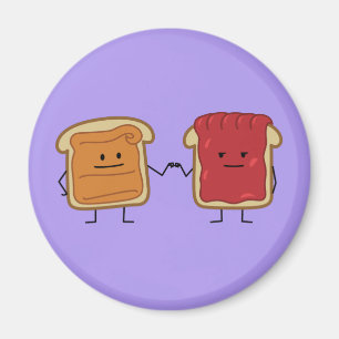 Peanut Butter en Jelly Fist Bump Vrienden toast Magneet