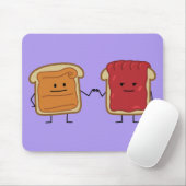 Peanut Butter en Jelly Fist Bump Vrienden toast Muismat (Met muis)
