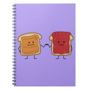 Peanut Butter en Jelly Fist Bump Vrienden toast Notitieboek