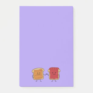 Peanut Butter en Jelly Fist Bump Vrienden toast Post-it® Notes