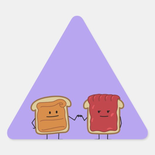 Peanut Butter en Jelly Fist Bump Vrienden toast Sticker (Voorkant)