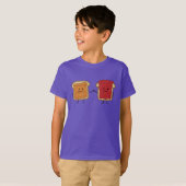 Peanut Butter en Jelly Fist Bump Vrienden toast T-shirt (Voorkant volledig)