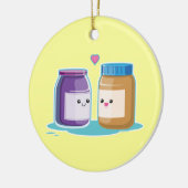 Peanut Butter en Jelly Keramisch Ornament (Links)