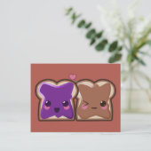 Peanut Butter en Jelly Love Briefkaart (Staand voorkant)