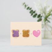 Peanut Butter en Jelly Love Briefkaarten (Staand voorkant)