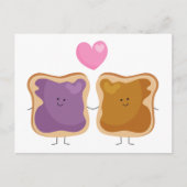Peanut Butter en Jelly Love Briefkaarten (Voorkant)