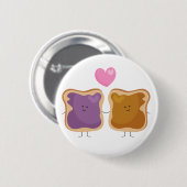 Peanut Butter en Jelly Love Button (Voorkant /achterkant)