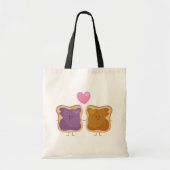 Peanut Butter en Jelly Love Canvas tas (Voorkant)