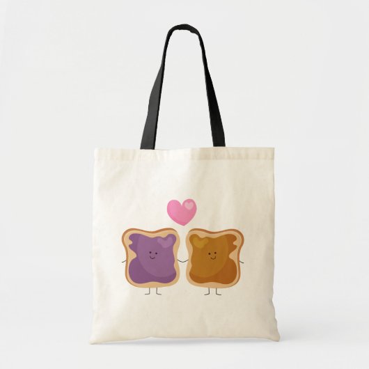Peanut Butter en Jelly Love Canvas tas (Voorkant)