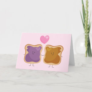 Peanut Butter en Jelly Love Card Kaart