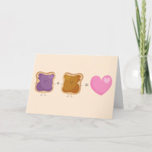 Peanut Butter en Jelly Love Card Kaart