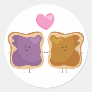 Peanut Butter en Jelly Love Stickers