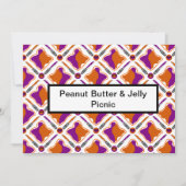 Peanut Butter en Jelly Picnic Invitation Kaart (Voorkant)