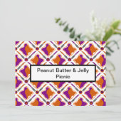 Peanut Butter en Jelly Picnic Invitation Kaart (Staand voorkant)