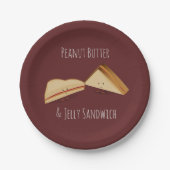 Peanut Butter en Jelly Sandwich | Bord papier (Voorkant)