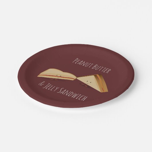 Peanut Butter en Jelly Sandwich | Bord papier (Gekanteld)
