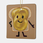 Peanut Butter en Jelly Sandwich Buddies Keramisch Ornament (Links)