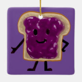 Peanut Butter en Jelly Sandwich Buddies Keramisch Ornament (Achterkant)