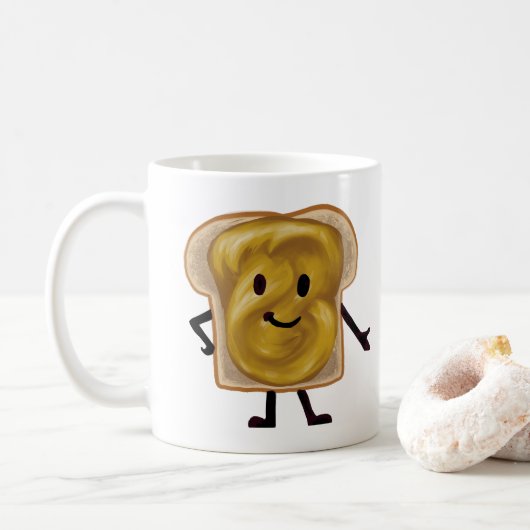 Peanut Butter en Jelly Sandwich Buddies Koffiemok (Met donut)