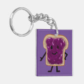 Peanut Butter en Jelly Sandwich Buddies Sleutelhanger (Voorkant Links)