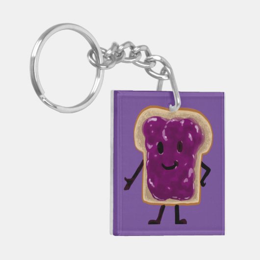Peanut Butter en Jelly Sandwich Buddies Sleutelhanger (Voorkant Links)