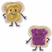 Peanut Butter en Jelly Sandwich Buddies Sticker (Voorkant)