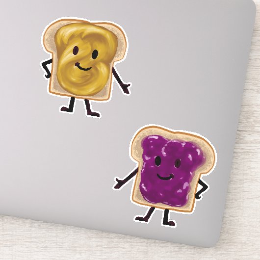 Peanut Butter en Jelly Sandwich Buddies Sticker (Detail)
