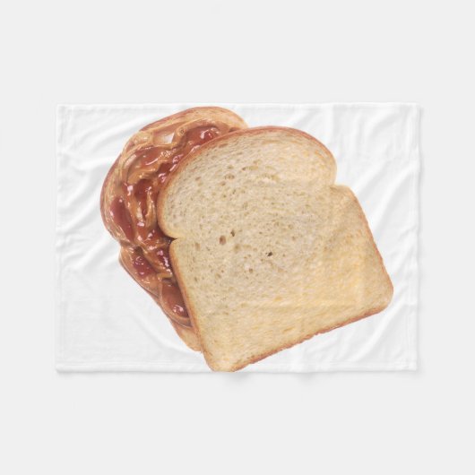 Peanut Butter en Jelly Sandwich Fleece Deken (Voorkant (Horizontaal))