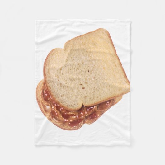 Peanut Butter en Jelly Sandwich Fleece Deken (Voorkant)