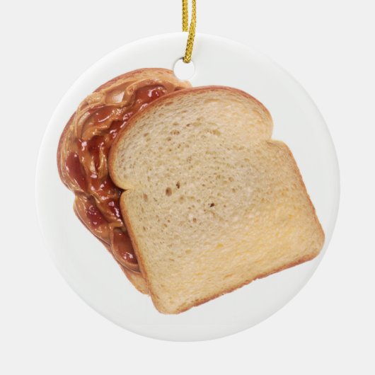 Peanut Butter en Jelly Sandwich Keramisch Ornament (Voorkant)