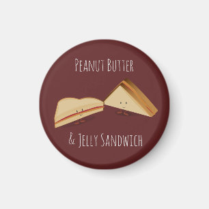 Peanut Butter en Jelly Sandwich Magneet