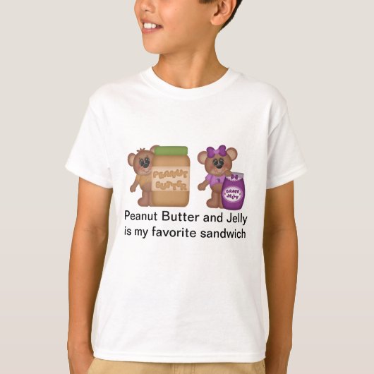 Peanut Butter en Jelly Sandwich T-shirt (Voorkant)