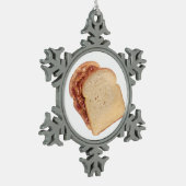 Peanut Butter en Jelly Sandwich Tin Sneeuwvlok Ornament (Links)