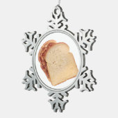 Peanut Butter en Jelly Sandwich Tin Sneeuwvlok Ornament (Rechts)