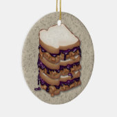 Peanut Butter en Jelly Sandwiches Keramisch Ornament (Rechts)