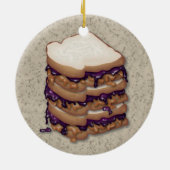 Peanut Butter en Jelly Sandwiches Keramisch Ornament (Achterkant)