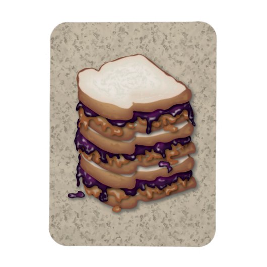 Peanut Butter en Jelly Sandwiches Magneet (Verticaal)