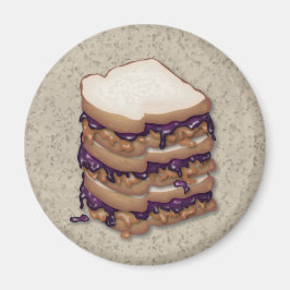 Peanut Butter en Jelly Sandwiches Magneet