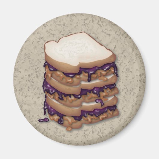 Peanut Butter en Jelly Sandwiches Magneet (Voorkant)
