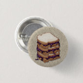 Peanut Butter en Jelly Sandwiches Ronde Button 3,2 Cm (Voorkant /achterkant)
