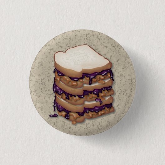 Peanut Butter en Jelly Sandwiches Ronde Button 3,2 Cm (Voorkant)