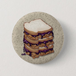 Peanut Butter en Jelly Sandwiches Ronde Button 5,7 Cm