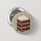 Peanut Butter en Jelly Sandwiches Ronde Button 5,7 Cm (Voorkant /achterkant)