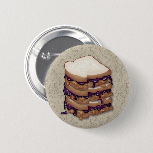 Peanut Butter en Jelly Sandwiches Ronde Button 5,7 Cm (Voorkant /achterkant)