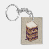 Peanut Butter en Jelly Sandwiches Sleutelhanger (Voorkant Links)