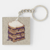Peanut Butter en Jelly Sandwiches Sleutelhanger (Achterkant)