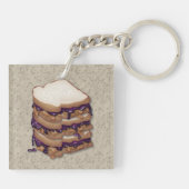Peanut Butter en Jelly Sandwiches Sleutelhanger (Achterkant)