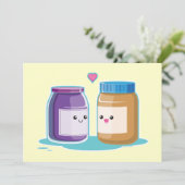 Peanut Butter en Jelly Save The Date (Staand voorkant)